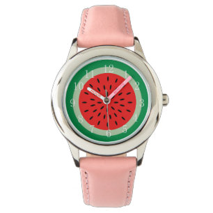 Ripe Rouge Watermelon Art filles montre poignet