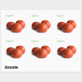 Ripe tomato vierkante sticker (Vel)