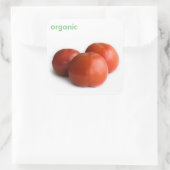 Ripe tomato vierkante sticker (Tas)