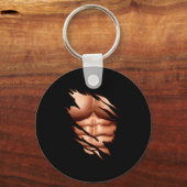 Ripped Abs Clic Funny Sleutelhanger (Voorkant)