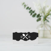 Ripped Food Utensils Visitekaartje (Staand voorkant)