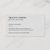 Ripped Food Utensils Visitekaartje (Achterkant)