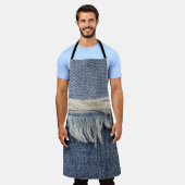 Ripped jeans textuur, stijlvolle achtergrond. schort (Gedragen)