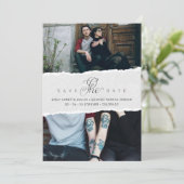 Ripped Paper Effect Wedding Custom Photo Script (Staand voorkant)