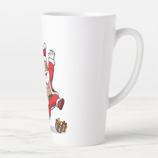 Ripped Santa Christmas | Muscular Claus & Holiday Latte Mok (Rechts)