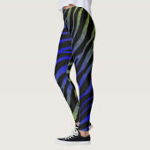 Ripped SpaceTime Stripes - Limoen/blauw Leggings (Links)