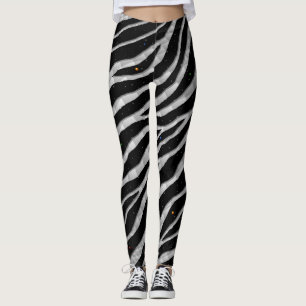 Ripped SpaceTime Stripes - Zilver/White Leggings