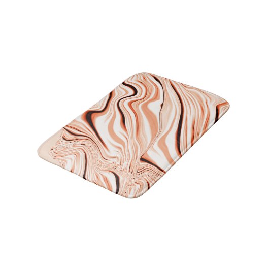 Rippels in de schoppen van beige, gebogen bruine c badmat (Gekanteld)