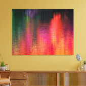 Rippels op Fire Canvas Triptych Afdruk (Insitu (Woonkamer))