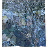 Rippelwater, brook, stoom, Stenen onder water Douchegordijn (Voorkant)