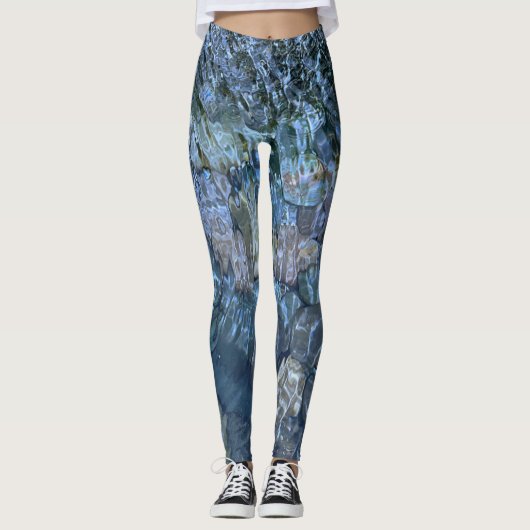 Rippelwater, brook, stoom, Stenen onder water Leggings (Voorkant)