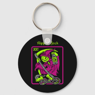 Ripper Jack Tarot Kaart Halloween Occult Decor Man Sleutelhanger