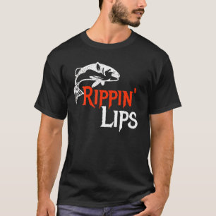 Rippin Lips Fishing Fisherman Angler Bass Walleye T-shirt