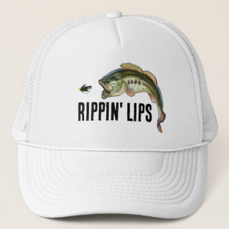 Rippin' Lips Largemouth Bass Vist Trucker Hat Trucker Pet