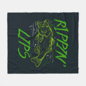 Rippin Lips Viste papa Fleece Deken (Voorkant (Horizontaal))