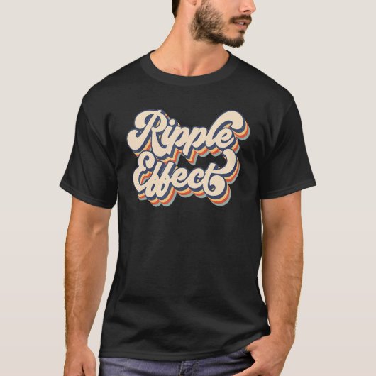 Ripple Effect Typografie Retro Sunset Ripple Eff T-shirt (Voorkant)