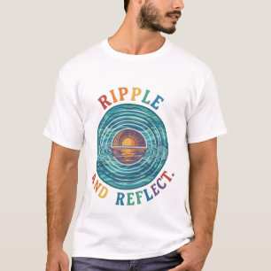 Ripple en Reflect Minimalistisch grafisch T-shir T-shirt