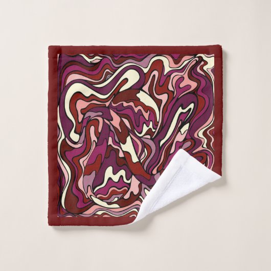 Ripple framboise (Gant de toilette)