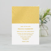 Ripple Gold Stripes Mariage Foil Invitation (Debout devant)