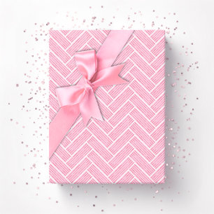 Ripple Herringbone in Roze Cadeaupapier