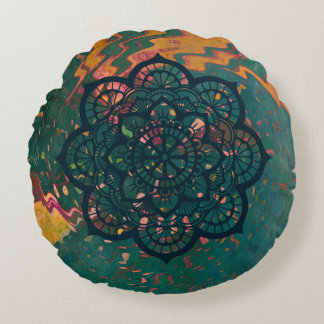 Ripple Mandala Worpkussen Rond Kussen