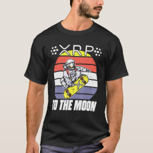 Ripple XRP Astronaut Retro Sunset Blockchain 1 T-shirt