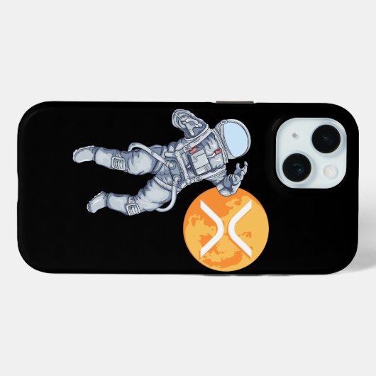 Ripple XRP Cryptocurrency -Crypto Astronaut Case-Mate iPhone Case (Achterkant (horizontaal))