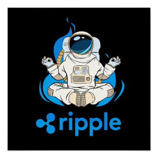 Ripple XRP Cryptocurrency-Crypto Astronaut Perfect Poster (Voorkant)