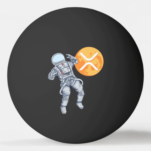 Ripple XRP Cryptocurrency -Crypto Astronaut Pingpongballen (Voorkant)