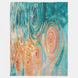 Ripples of Tranquility Abstract Water Harmony Fleece Deken