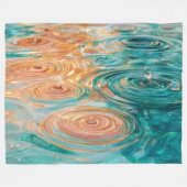 Ripples of Tranquility Abstract Water Harmony Fleece Deken (Voorkant (Horizontaal))