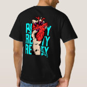 Riptide Heart T-shirt - Bold Artistic Graphic T-sh (Achterkant)
