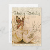 Riquer Winged nymph CC0533 Birthday Briefkaart (Voorkant / Achterkant)