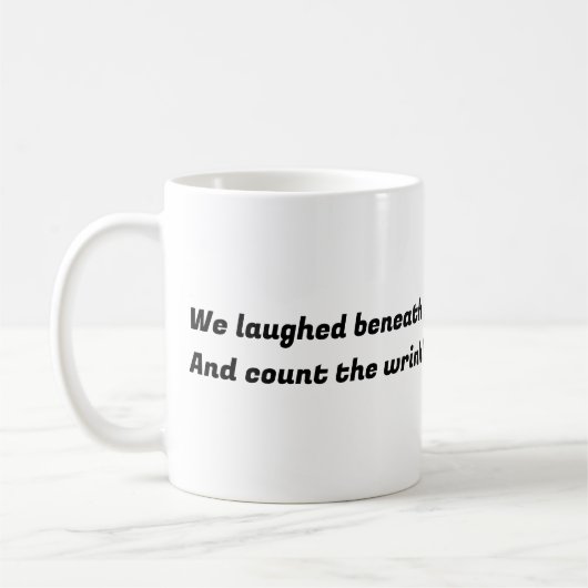 Rire alors que nous grandissons vieille Mug (Gauche)