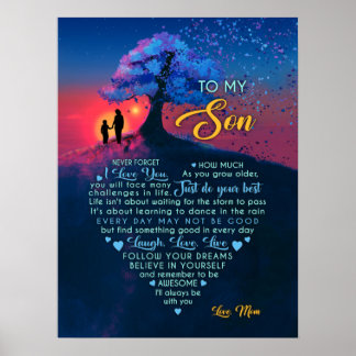RIRE, AMOUR, VIVRE - À MON FILS - MOM POSTER