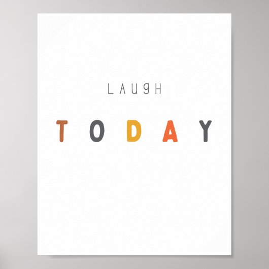 rire aujourd'hui. Poster et impression (Devant)