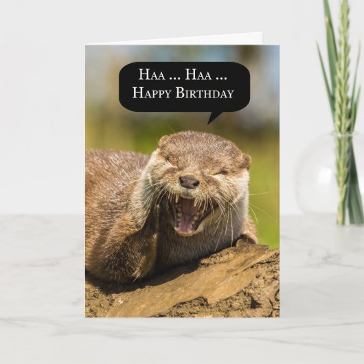 rire carte de voeux d'anniversaire de la loutre dr (Devant)