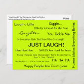 RIRE ! Carte postale par April McCallum (Devant / Derrière)