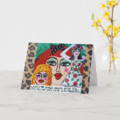 RIRE carte pour notes ET LE MONDE RIME AVEC VOUS. (Fleur jaune)