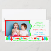 Rire de B1 tout le modèle photo de Noël blanc de (Devant / Derrière)