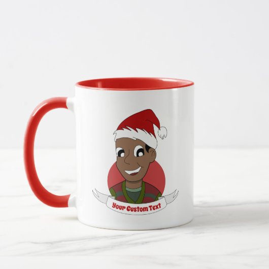 Rire homme Caricature de Noël Mug (Gauche)