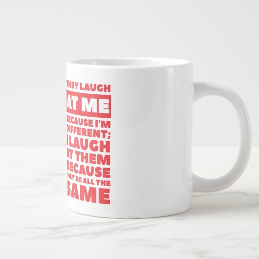Rire Jumbo Mug (Droite)