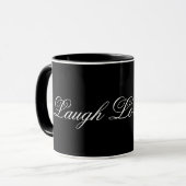 Rire Live Love Mug Noir Et Blanc (Devant gauche)