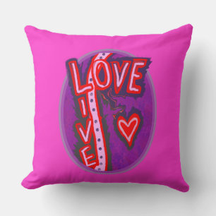 Rire, Live Love topographie Jeter Oreiller