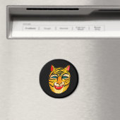 Rire Tigre Aquarelle PERSONNALISER Aimant IT (In Situ (Lave-vaisselle))