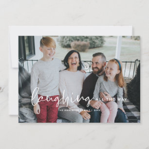 Rire Tout Le Chemin Carte de Noël