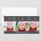 Rire tout le chemin Carte photo de vacances (Devant / Derrière)