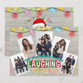 Rire Tout Le Chemin Famille Photo Cartes de Noël (Devant / Derrière)