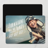 Rire tout le chemin Joyeux Carte photo (Devant / Derrière)