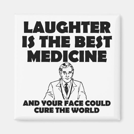 Rires Meilleur Médicament Votre Visage Aimant (Devant)